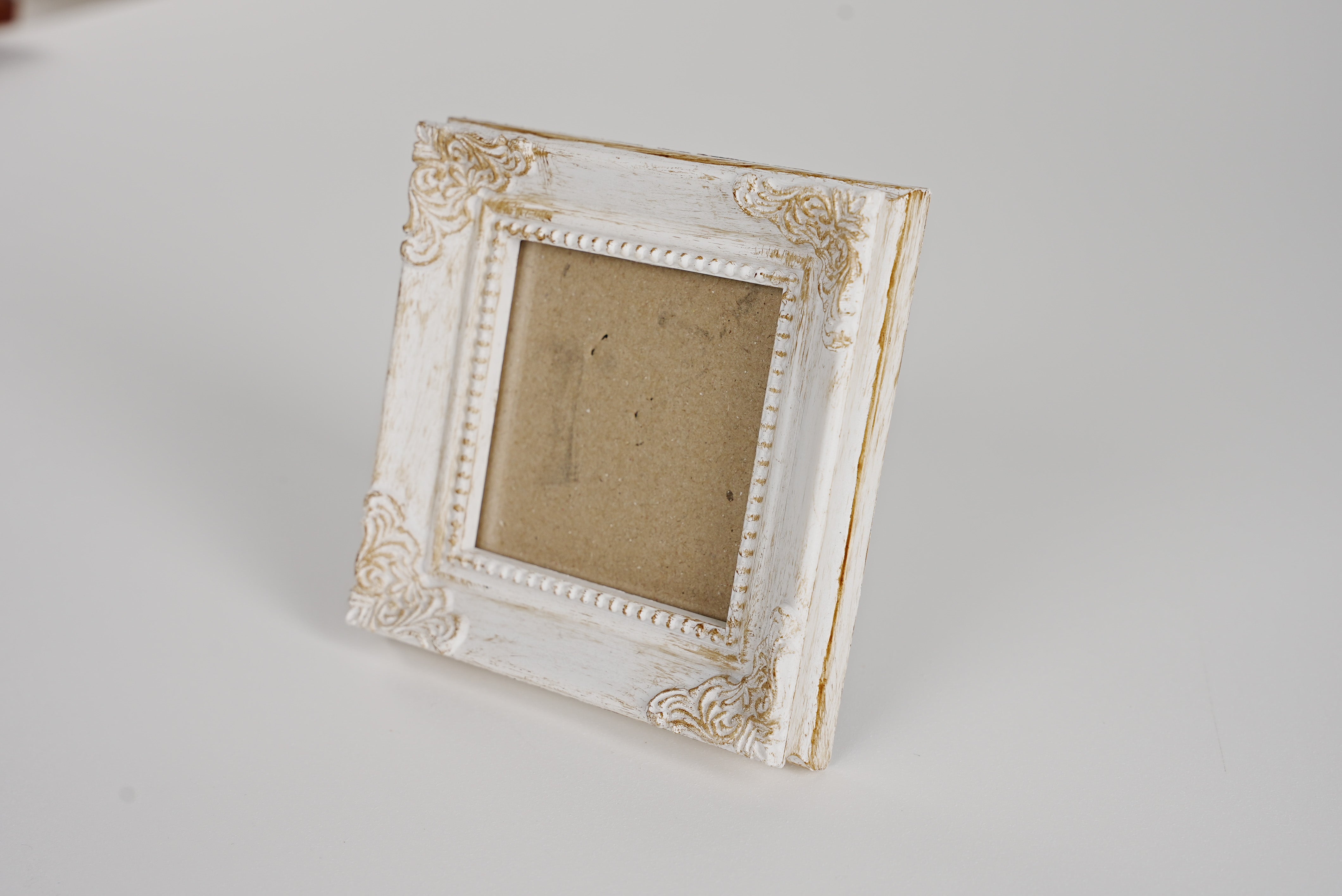 Vintage White Ornate Mini Frame
